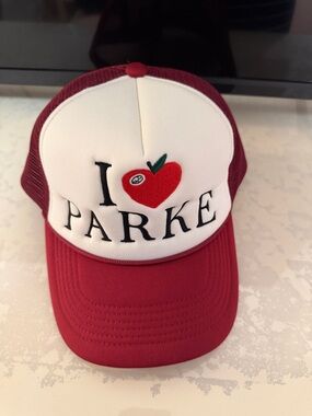 I Heart Parke Red and White Trucker Hat